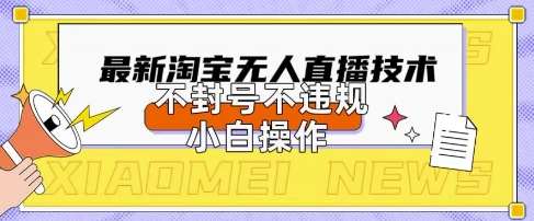 2025年淘宝无人直播带货10.0.全新技术，不违规，不封号，纯小白操作，日入数张【揭秘】