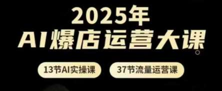 2025年AI爆店运营大课，13节AI实操课+37节流量运营课