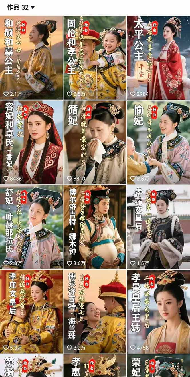 （15927期）历史女性人物创作课：独白文案+AI克隆+蒙版剪辑，3个月涨粉22w+副业月入3w