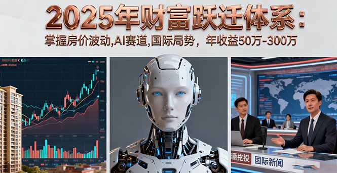 （16217期）2025年财富跃迁体系：掌握房价波动,AI赛道,国际局势，年收益50万-300万
